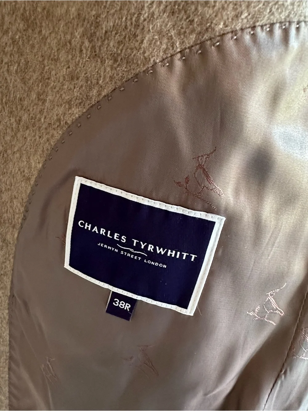 CHARLES TYRWHITT Pure Merino Wool Overcoat Oatmeal